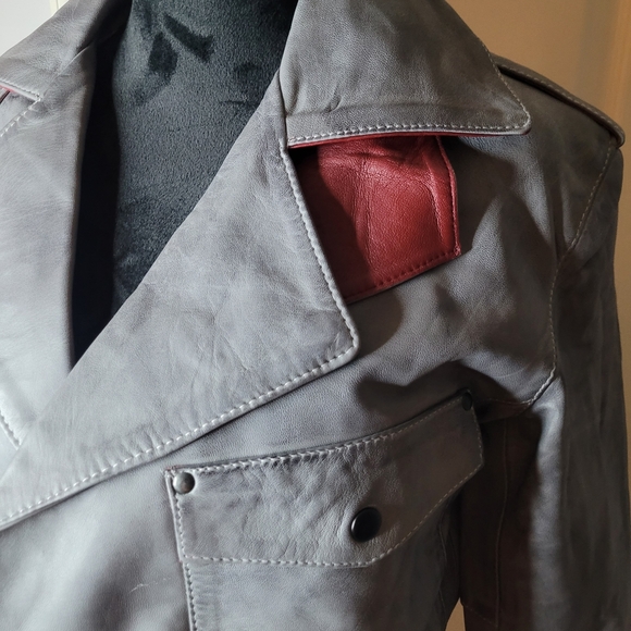 ALEEZA PARIS Brett Lamb Skin Leather Jacket. Sz S. NWT - Picture 6 of 15